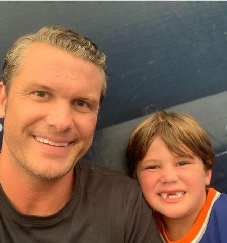 Boone Hegseth with his father, Pete Hegseth.